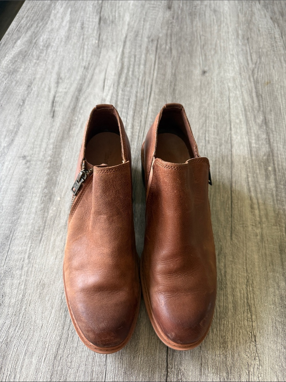 Timberland Men's Brown Leather Chukka Boots with Side Zip 7